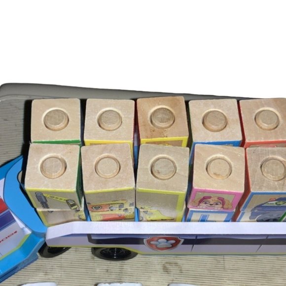 Melissa and Doug Paw Patrol Wooden ABC Block and Truck Set - Picture 4 of 12